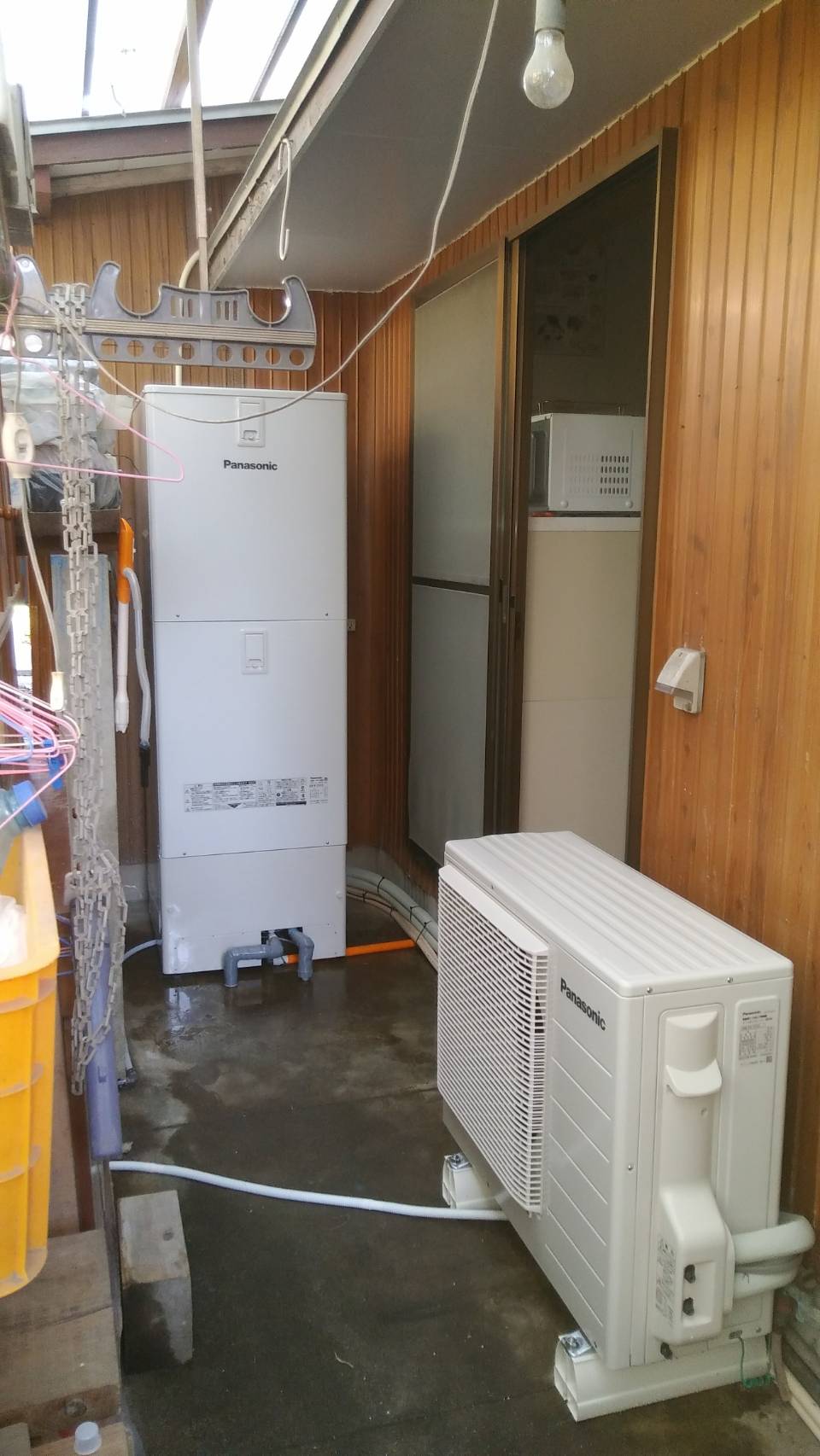 日向市でエコキュート交換工事を行った施工後の写真