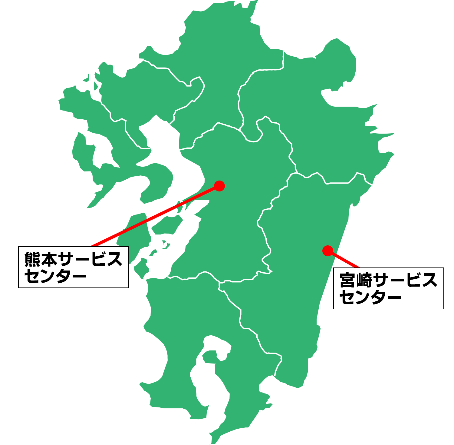 宮崎市 エコキュート交換対応エリア地図