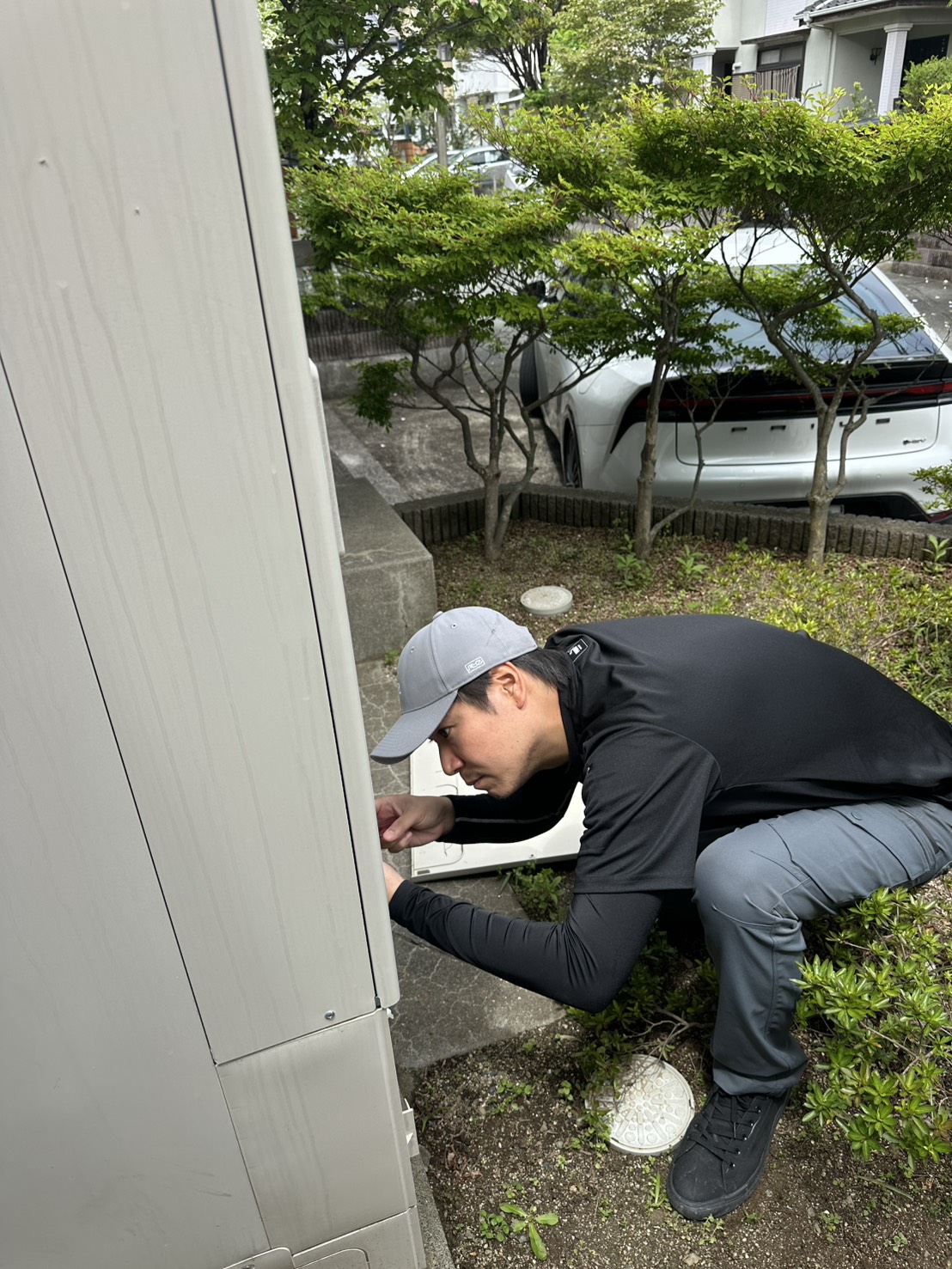 エコキュート工事中 最終確認
