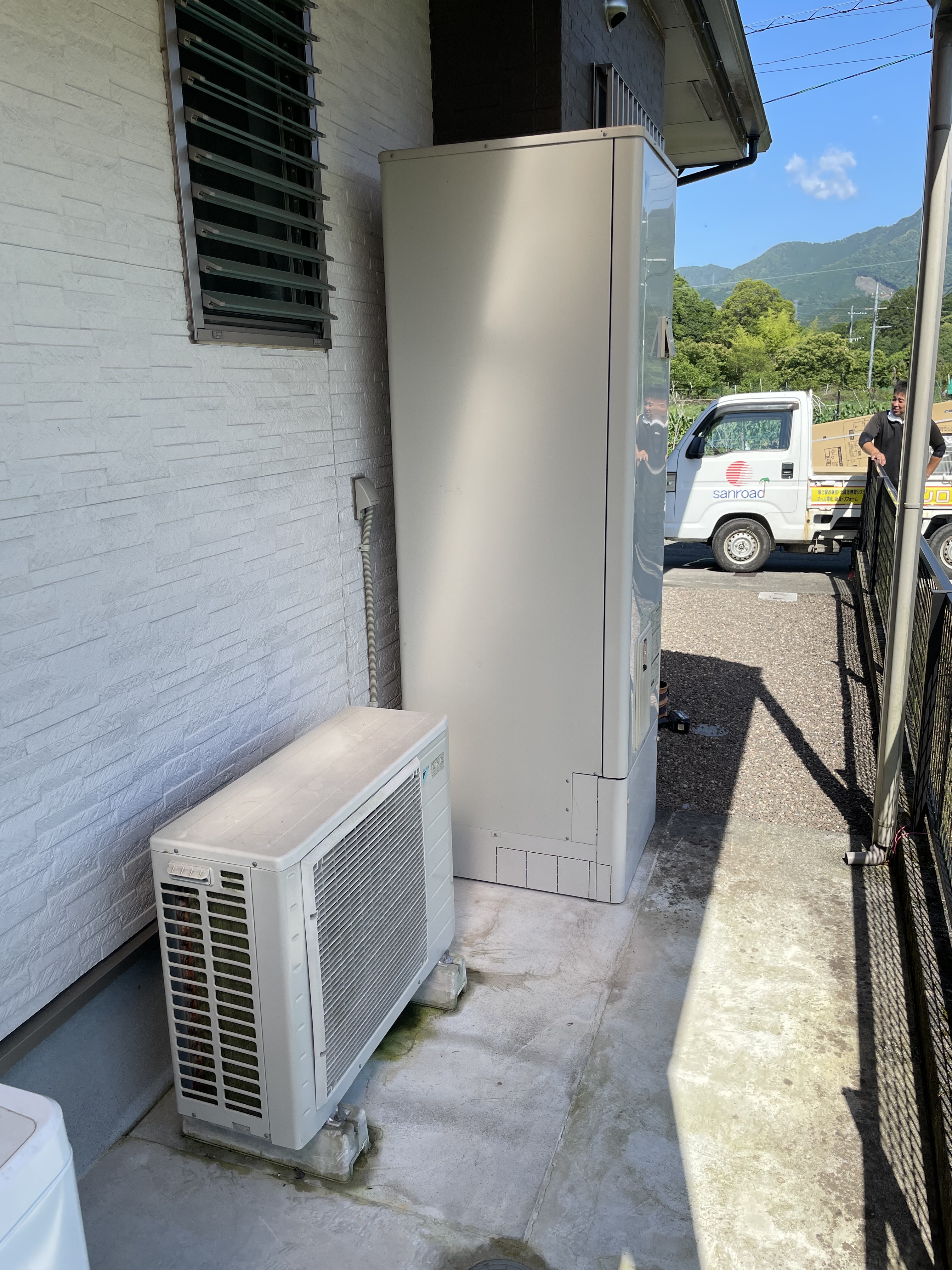 合志市幾久富 エコキュート交換前 施工事例
