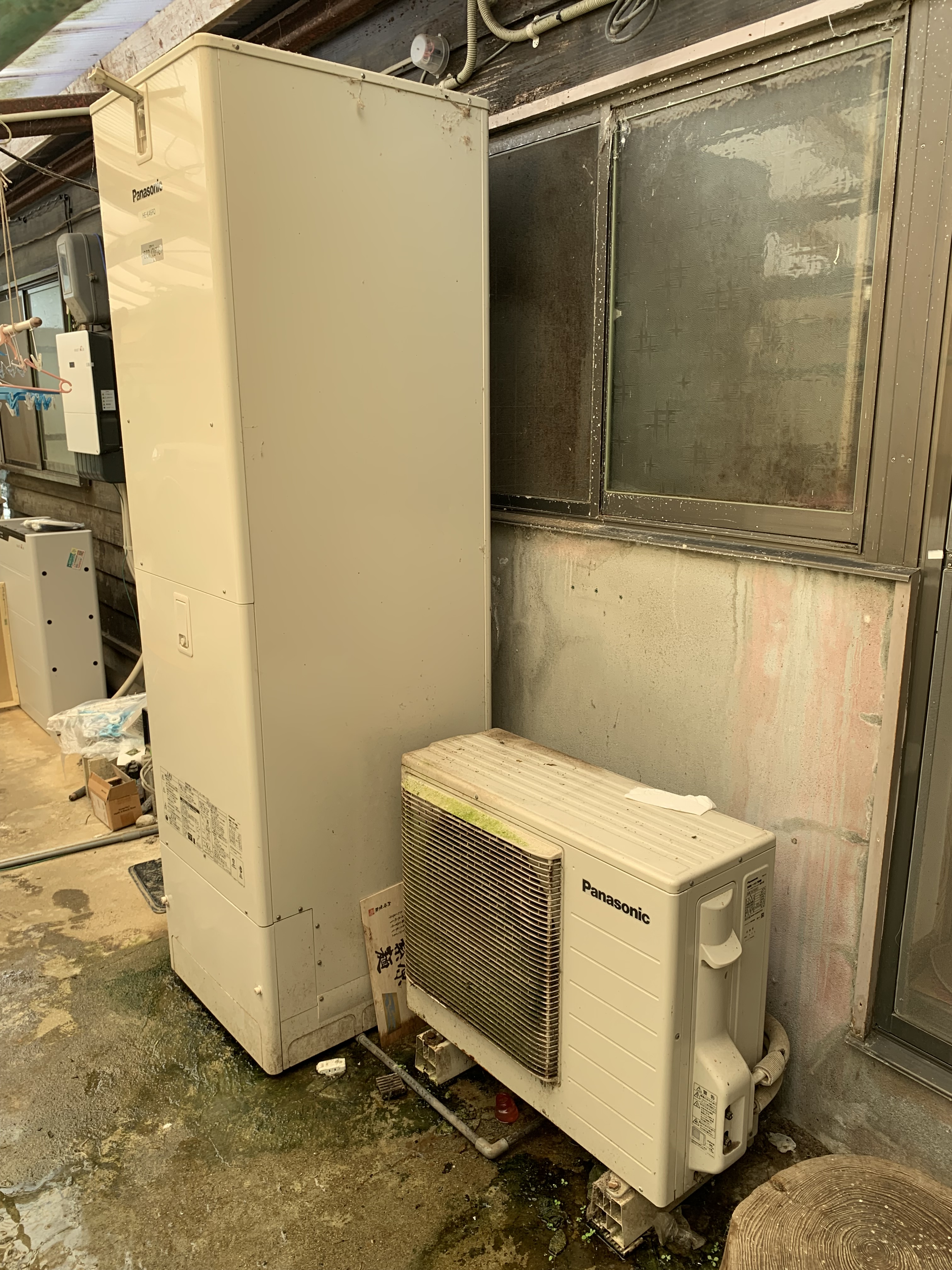 宇城市不知火町 エコキュート交換前 施工事例