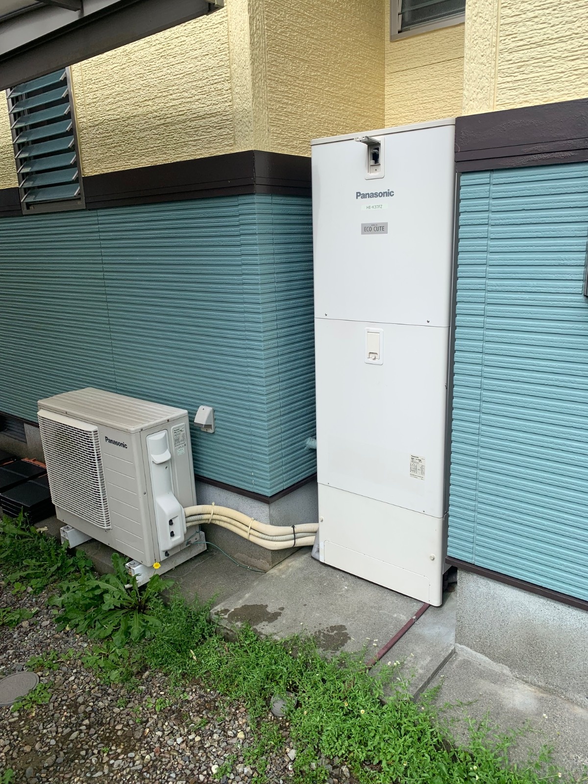 八代市日奈久栄町で交換前に使用されていた給湯専用エコキュート