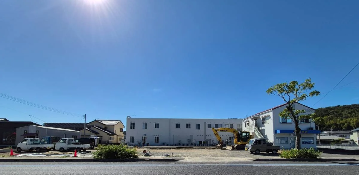 日向市曽根町 コインランドリー建設予定地の様子(工事開始時)