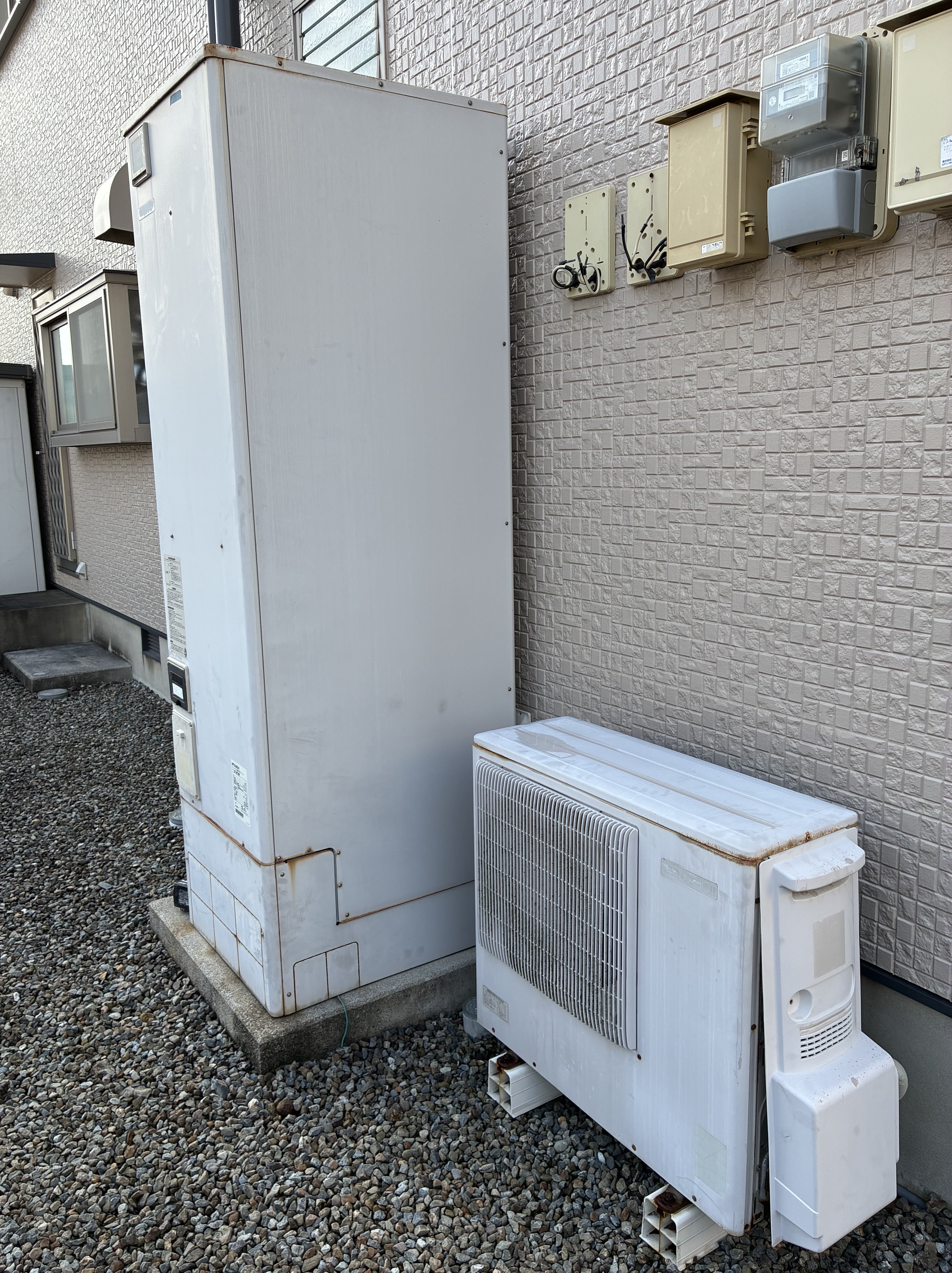 八代市揚町で19年使用した三菱製フルオートエコキュート